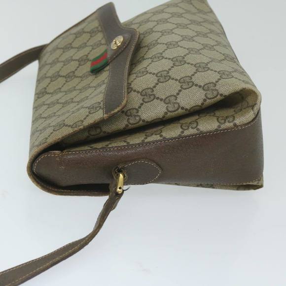 GUCCI GG Supreme Web Sherry Line Shoulder Bag Beige Red 904 02 084 Auth ep2885 - Picture 4 of 16